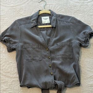 Abercrombie & Fitch Gray Button Down Shirt